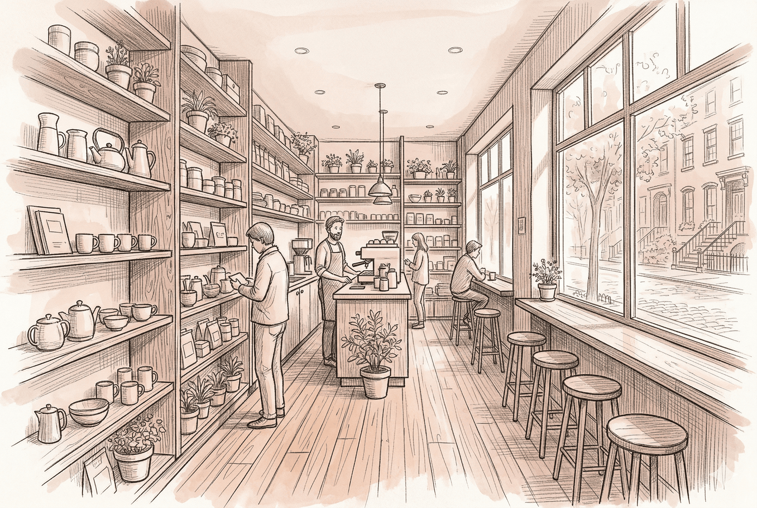 Hand-drawn sketch of The Elk